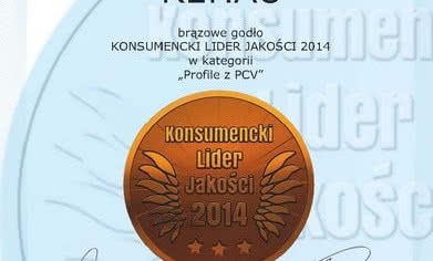 Brązowe Godło KONSUMENCKI LIDER JAKOŚCI 2014 kolejne uznanie dla REHAU!